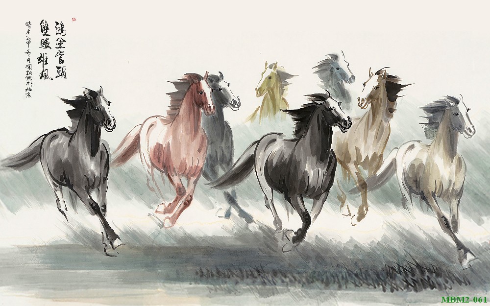 Tranh ngựa - bát mã - Mã đáo MBM2-061